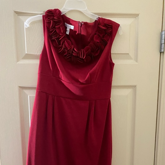 london times dress. red. worn a couple times. nothing wrong with. just too small - Picture 1 of 8